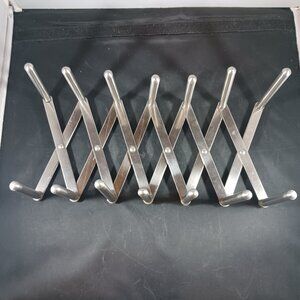 Vintage Ikea Variera accordion pot lid organizer, stainless steel kitchen